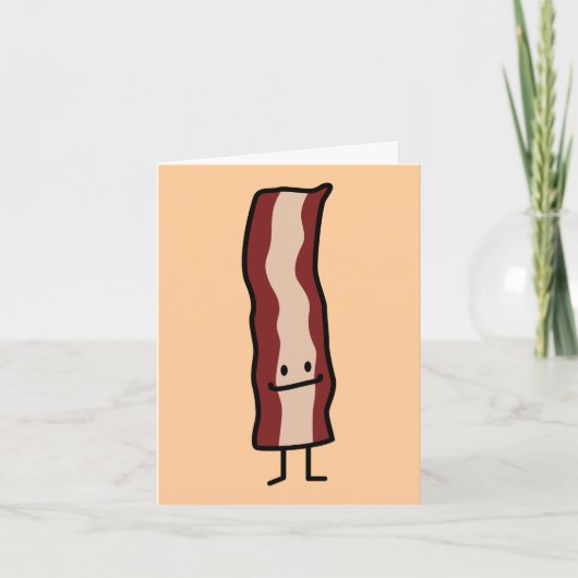 Happy Bacon Smirk Classic Design Kaart (Voorkant)