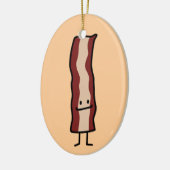 Happy Bacon Smirk Classic Design Keramisch Ornament (Links)