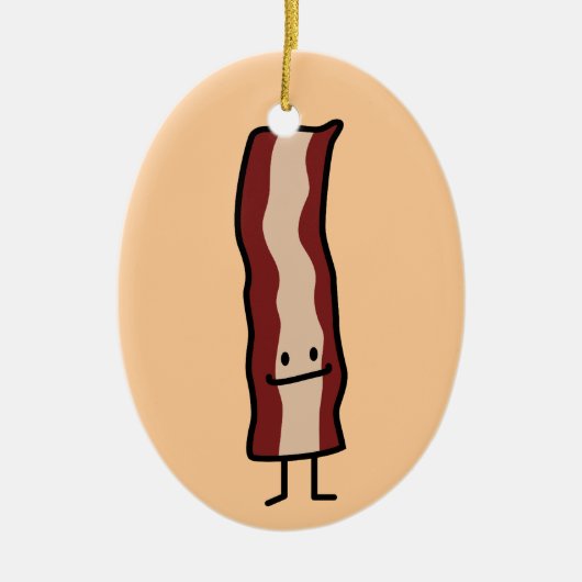 Happy Bacon Smirk Classic Design Keramisch Ornament (Voorkant)