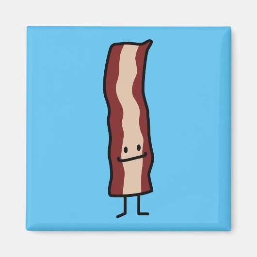 Happy Bacon Smirk Classic Design Magneet (Voorkant)