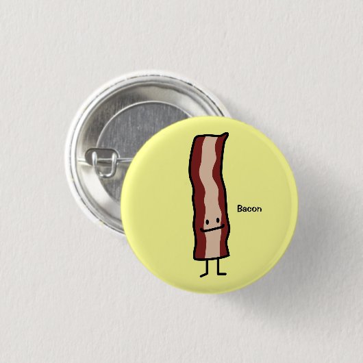 Happy Bacon Smirk Classic Design Ronde Button 3,2 Cm (Voorkant /achterkant)