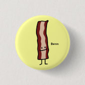 Happy Bacon Smirk Classic Design Ronde Button 3,2 Cm (Voorkant)