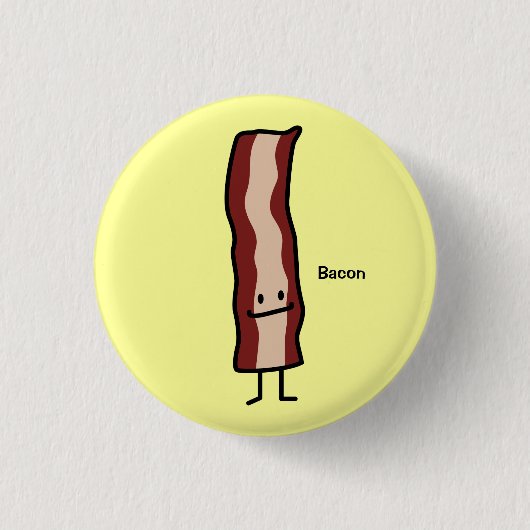 Happy Bacon Smirk Classic Design Ronde Button 3,2 Cm (Voorkant)