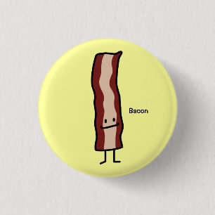 Happy Bacon Smirk Classic Design Ronde Button 3,2 Cm