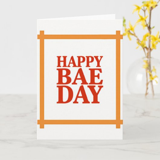 Happy Bae Day Card Kaart (Gele Bloem)