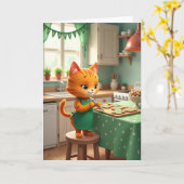 Happy Baking Kat Kaart (Gele Bloem)
