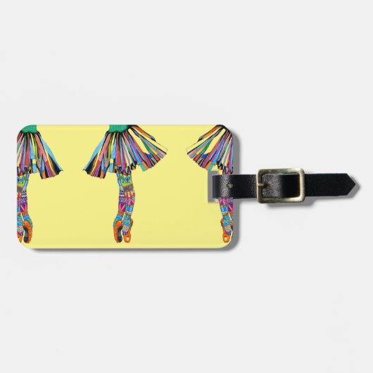 Happy Ballerina Bagagelabel (Voorkant horizontaal)