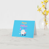 Happy Balloon Calico Cat Best Gifts on Moederdag Kaart (Gele Bloem)