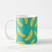 Happy Bananas Cute Fruit Pattern Koffiemok (Links)
