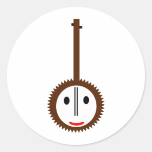 Happy Banjo Ronde Sticker