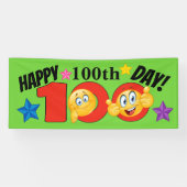 Happy-banner van 100 dagen spandoek (Horizontaal)