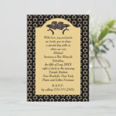 Happy Bar Mitzvah 20XX Gold Decorative Invitation Kaart (Staand voorkant)