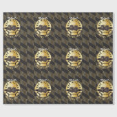Happy Bar Mitzvah 20XX Mazel Tov! Gold Modern Cadeaupapier (Vlak)