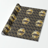 Happy Bar Mitzvah 20XX Mazel Tov! Gold Modern Cadeaupapier (Uitgerold)
