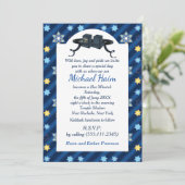 Happy Bar Mitzvah 20XX Tefillin Blauw Ster Modern Kaart (Staand voorkant)