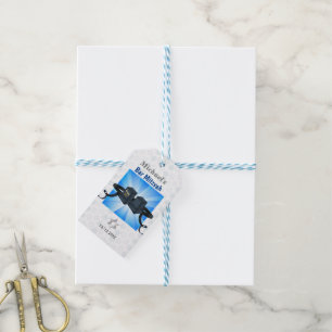 Happy Bar Mitzvah 20XX Tefillin Blue Cadeaulabel
