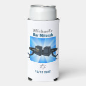 Happy Bar Mitzvah 20XX Tefillin Mazel Tov! Seltzer Blikjeskoeler (Seltzer Voorkant)