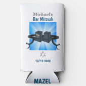 Happy Bar Mitzvah 20XX Tefillin Mazel Tov! Seltzer Blikjeskoeler (Voorkant)