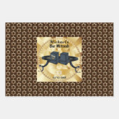 Happy Bar Mitzvah 20XX Tefillin Modern Personalize Inpakpapier Vel (Voorkant)
