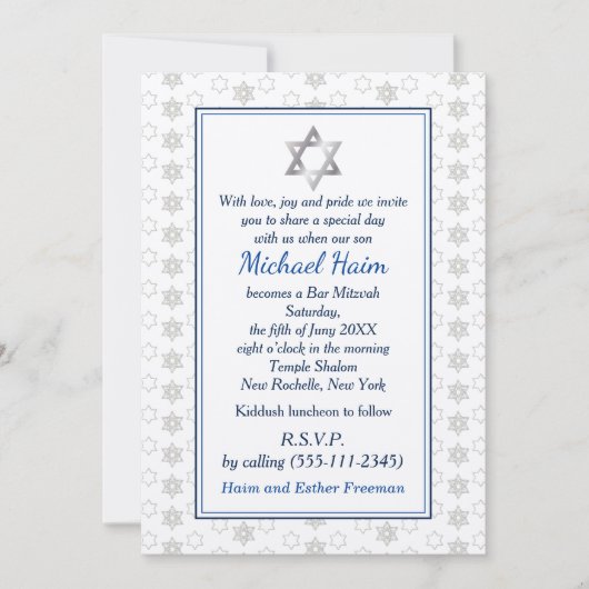 Happy Bar Mitzvah 20XX Tefillin Stylish Kaart (Voorkant)