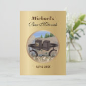 Happy Bar Mitzvah Jerusalem Kotel Tefillin Gold Kaart (Staand voorkant)