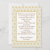 Happy Bar Mitzvah Jerusalem Kotel Tefillin Gold Kaart (Achterkant)