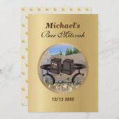 Happy Bar Mitzvah Jerusalem Kotel Tefillin Gold Kaart (Voorkant / Achterkant)