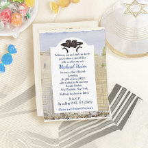 Happy Bar Mitzvah Jerusalem Kotel Tefillin Vintage