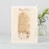 Happy Bar Mitzvah Jerusalem Kotel Waterverf Kaart (Staand voorkant)