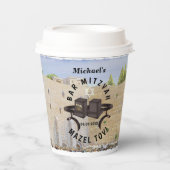 Happy Bar Mitzvah Jerusalem Kotel Westerne Muur Papieren Bekers (Voorkant)