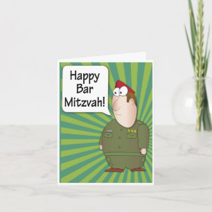 Happy Bar Mitzvah wenskaart - Israëlische soldaat Kaart
