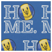 Happy Barbados vlag Housewarming Stof (Close Up)