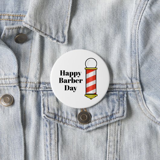 Happy Barber Day Button (In situ)