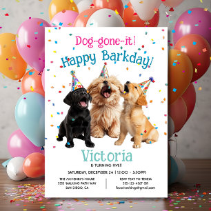 Happy Barkday Verjaardag Feesthond Kaart