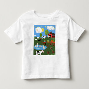 Happy Barnyard Animals Scene Kinder Shirts