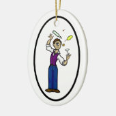 Happy Bartender Day Ornament - Mannelijke Bartende (Links)
