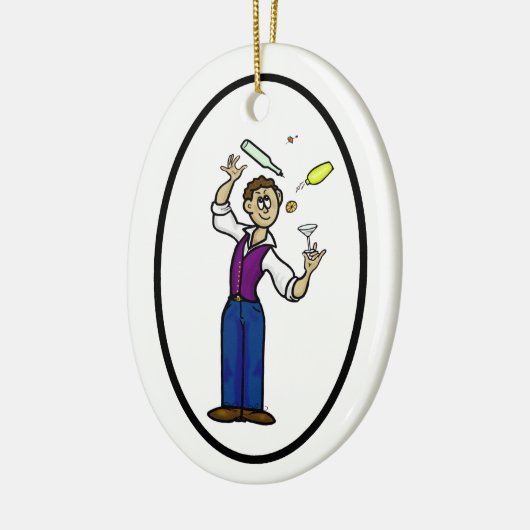 Happy Bartender Day Ornament - Mannelijke Bartende (Links)