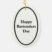 Happy Bartender Day Ornament - Vrouw Bartender (Achterkant)