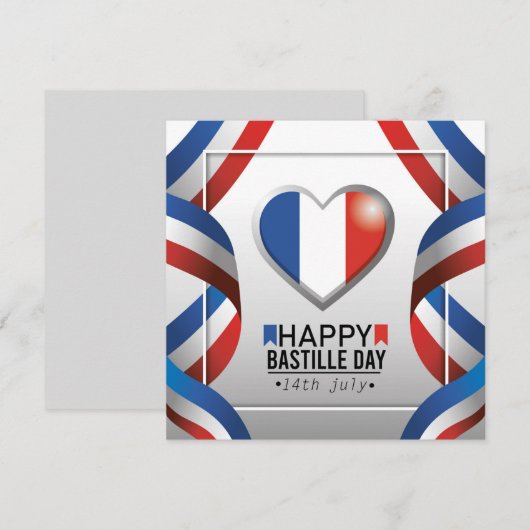 Happy Bastille Day - 14th July Aankondiging (Voorkant / Achterkant)