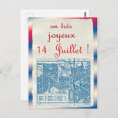 Happy Bastille Day Briefkaart (Voorkant / Achterkant)