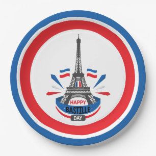 Happy Bastille Day Eiffel Tower Papieren Bordje