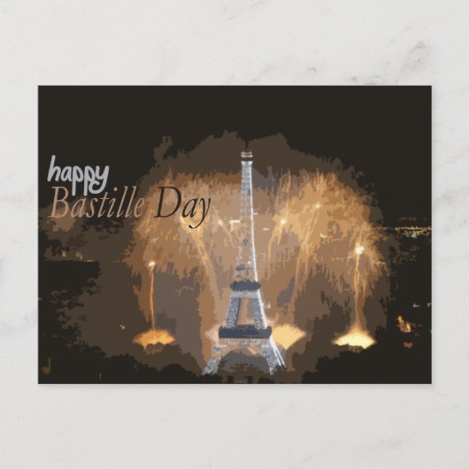 Happy Bastille Day France v2 Briefkaart (Voorkant)
