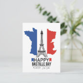 Happy Bastille Day Frankrijk Briefkaart (Staand voorkant)