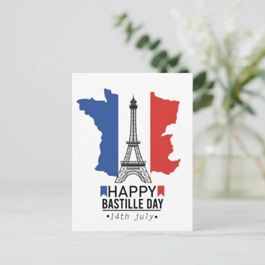 Happy Bastille Day Frankrijk Briefkaart (Staand voorkant)