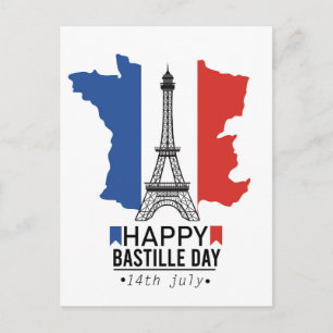 Happy Bastille Day Frankrijk Briefkaart