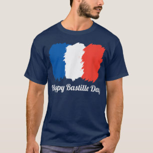 Happy Bastille Day Franse vlag Holiday T-shirt