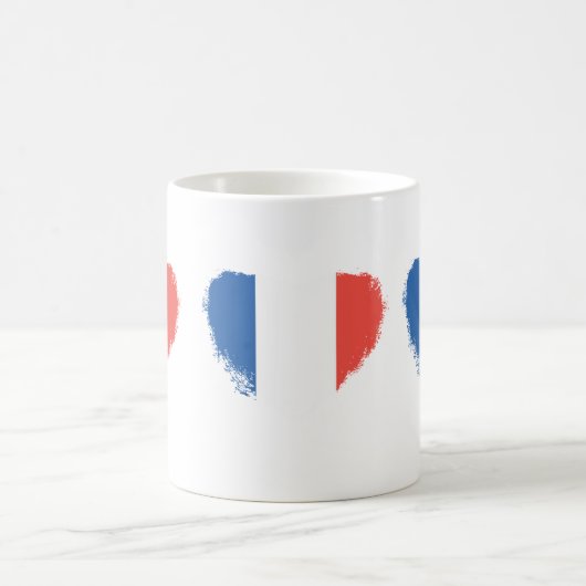 Happy Bastille Day Hearts Coffee Mok (Center)