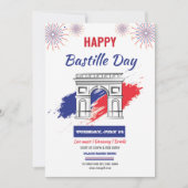 Happy Bastille Day Sjabloon Kaart (Voorkant)