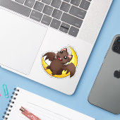Happy Bat Sticker (Laptop met iPhone)