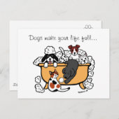 Happy Bath Time Black Labrador Cartoon Briefkaart (Voorkant / Achterkant)